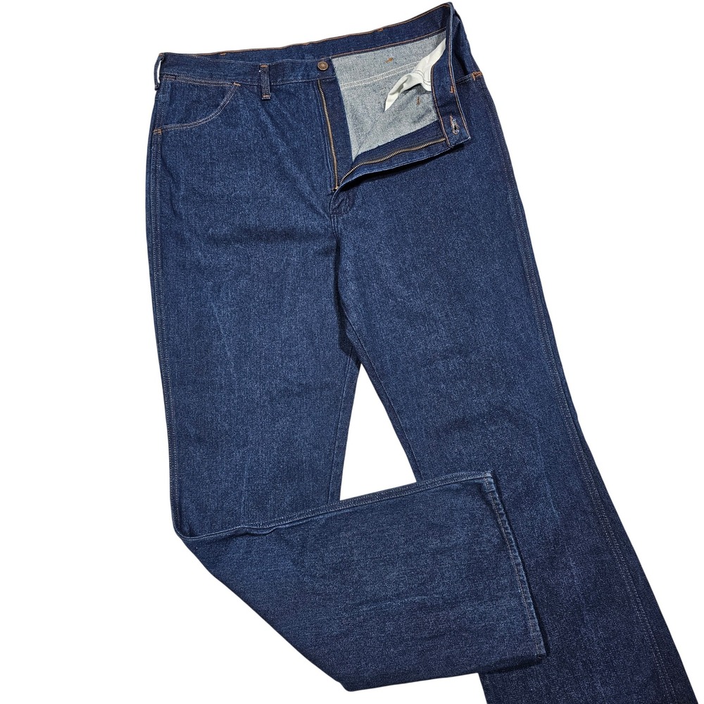 Wrangler Jeans Mens 38x35 Blue Boot Cut 945DEN Vintage Western Cowboy Rodeo USA